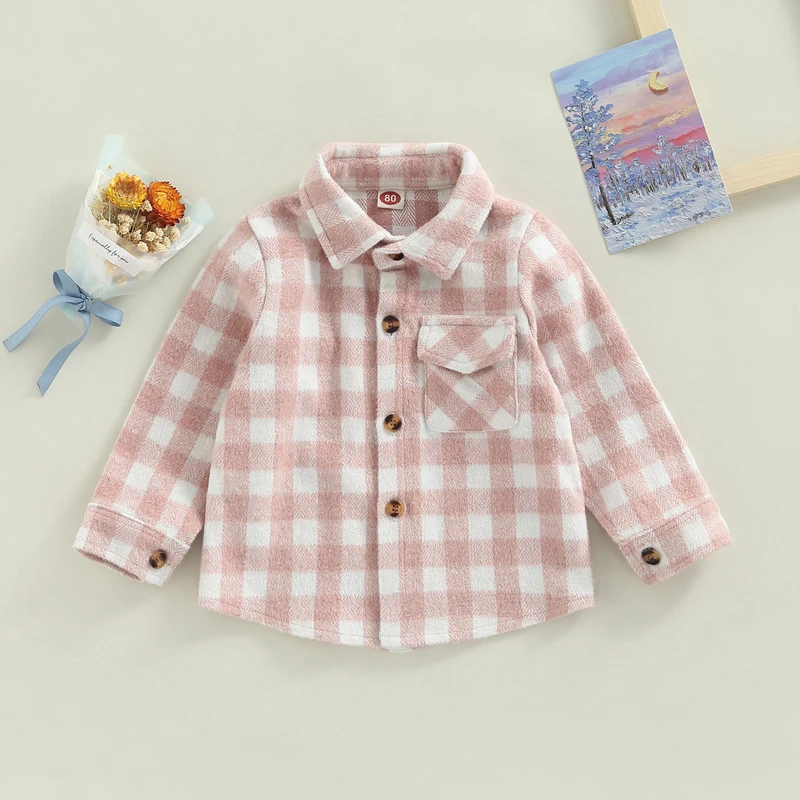 Kids Jackets Autumn Casual Plaid Long Sleeve