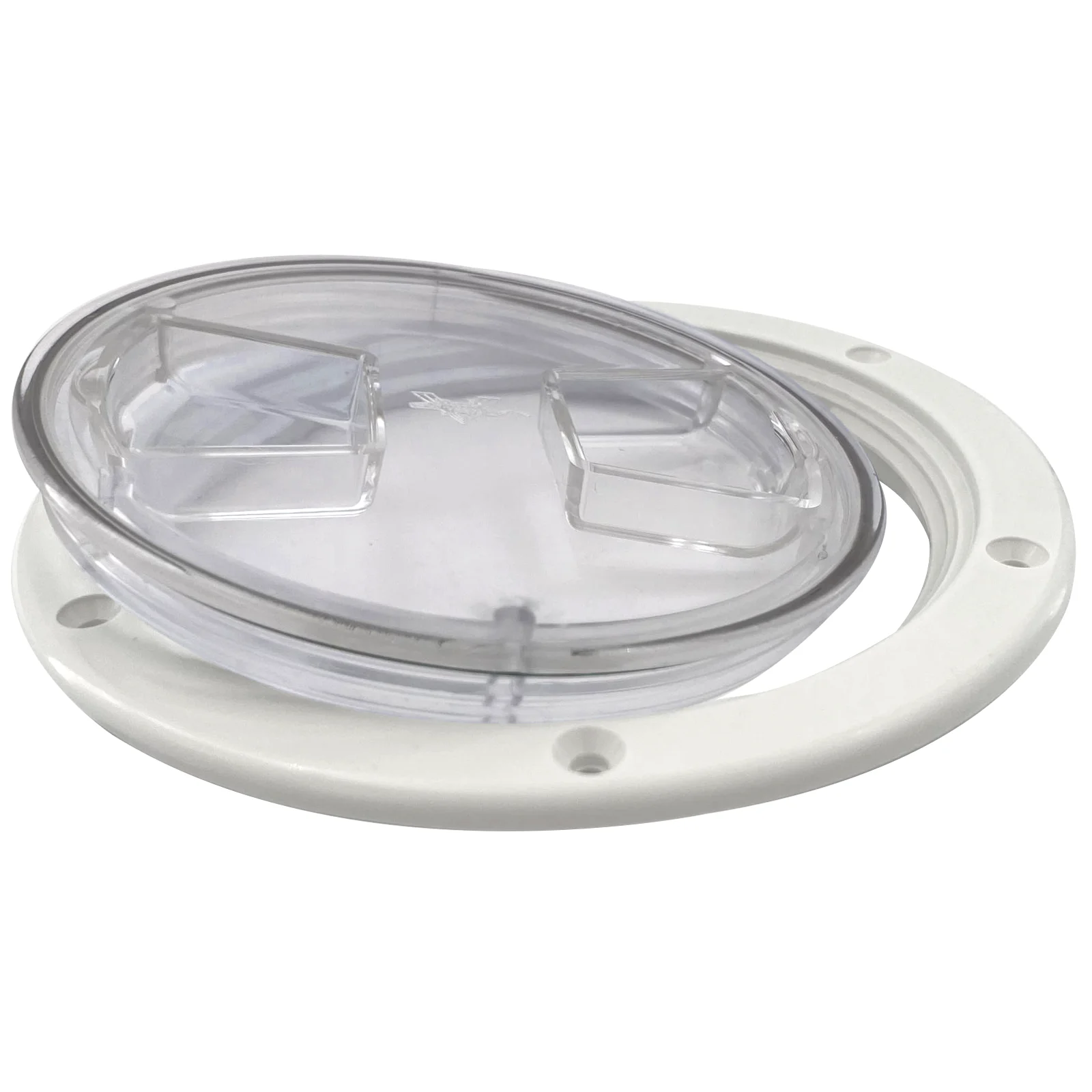 Plastic 4 inch Transparent Round Deck Inspection Access Hatch Cover White Boat Screw Out Plate For Yacht Marine