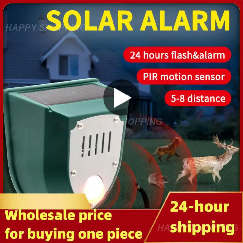 

Powerful Animal Repeller Easy To Install Rat Alarm Light Rodent Repellent Device Solar-powered Pest Control Pest Repellent