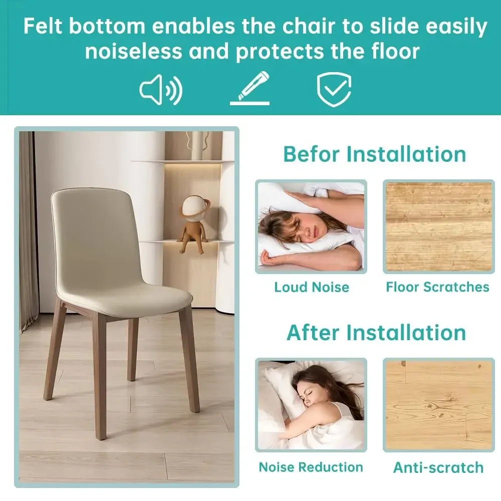Premium Silicone Chair Leg Floor Protectors - Scratch-Resistant & Noise-Reducing (Set of 16)