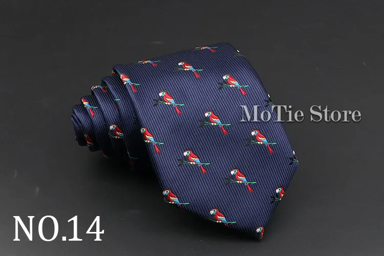 Niedliche Krawatte mit Cartoon-Muster, Tier- und Blumenmuster, für Herren, schmale, schmale Krawatte, Hochzeit, Rot, Marineblau, Party-Krawatten, Krawatte, Accessoires, Geschenke – Detail 15