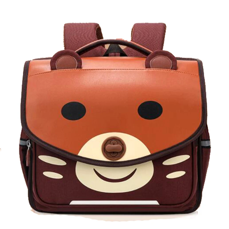 

Cute Bear School Bags Girls Backpack Waterproof Cartoon Animals Flap Buckle Schoolbag Kids High Quality PU Back Pack Mochila