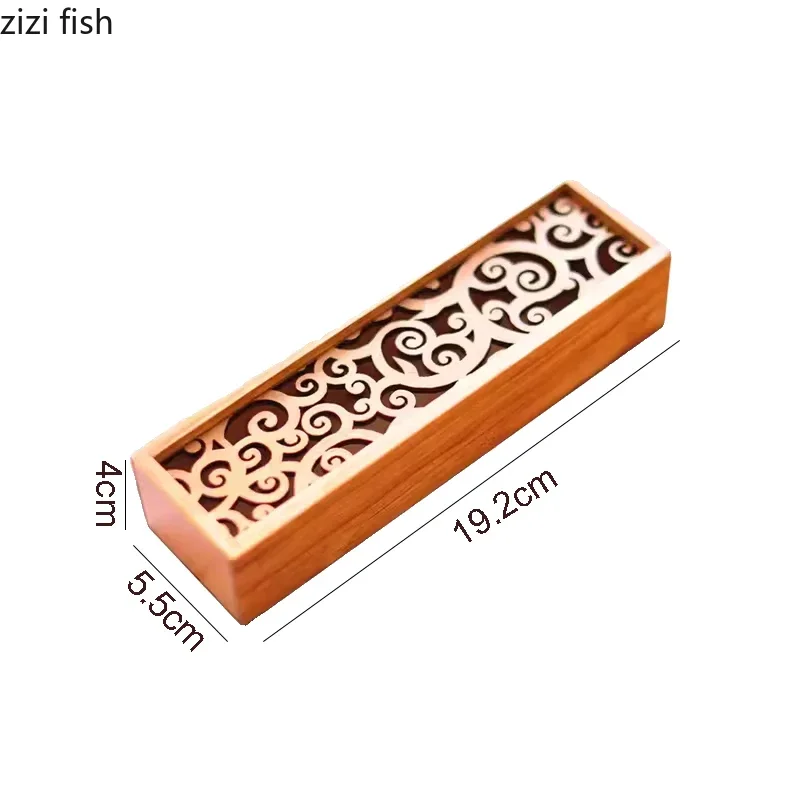 Creative Hollowed Out Wooden Sushi Plate Afternoon Tea Dessert Dim Sum Plate Molecular Food Display Dry Ice Wooden Box