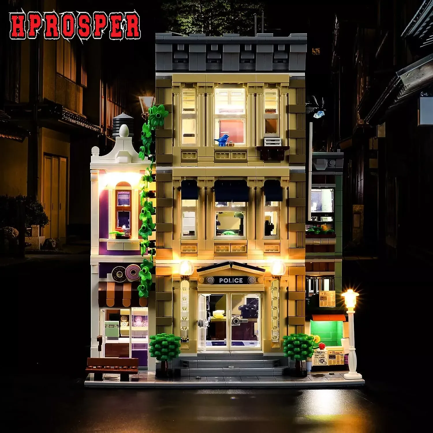 Hprosper 5V Led Light Per La Lampada Decorativa Della Stazione Di Polizia 10278 Con Scatola Della Batteria (Non Includere I Blocchi Di Costruzione Leg