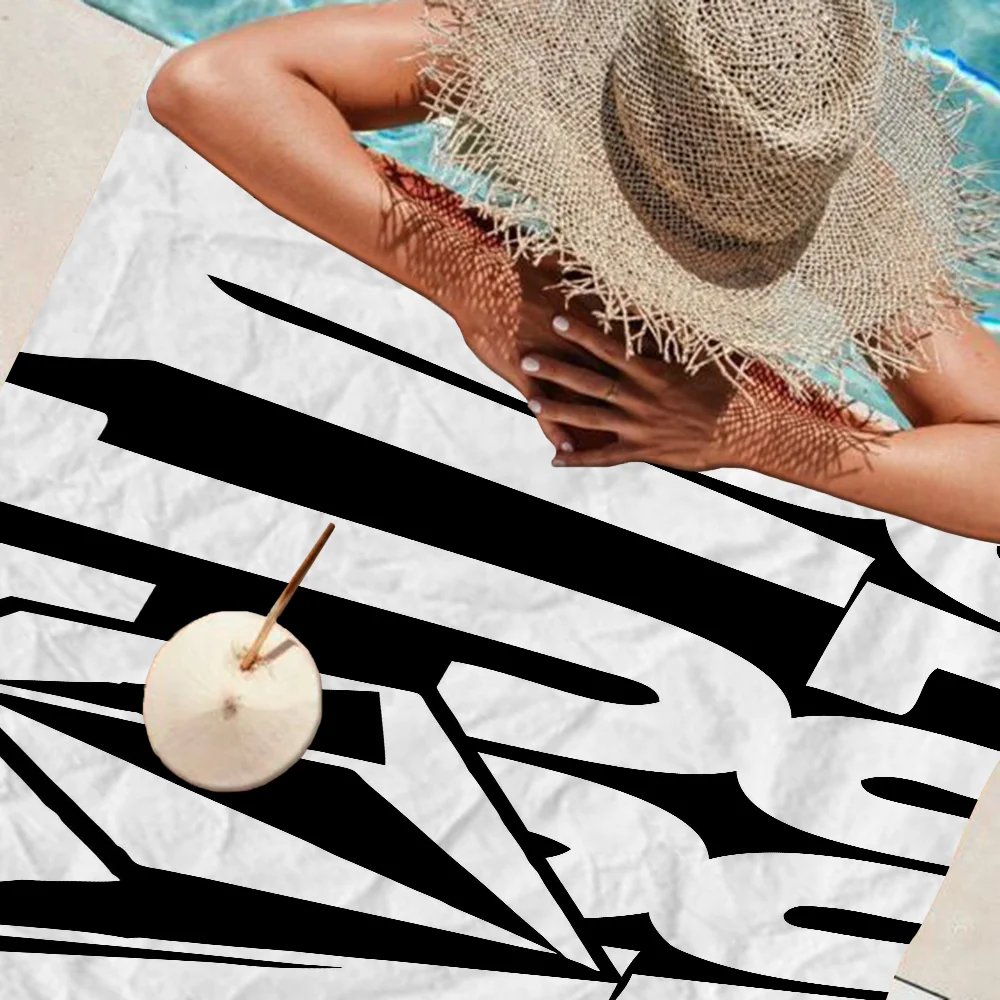 V-Volcom LOGO Big Microfiber Beach Towels Quick Dry Towel Sand Beach Towels Pool Towel for Travel Swim Pool Yoga 4