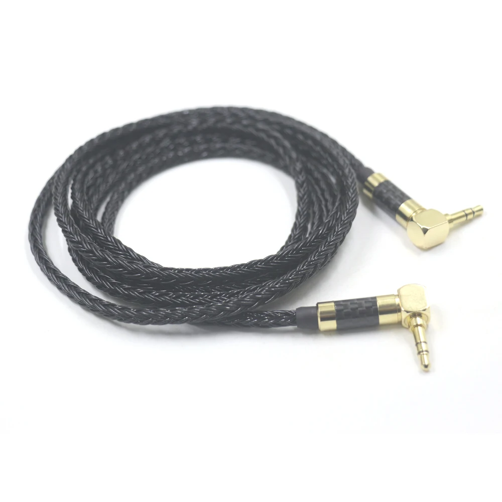 16 Core OCC 3.5mm male to 3.5mm male 90 Degree Right Angle audio input cable speaker line for Car Headphone MP3/4 Aux Cord