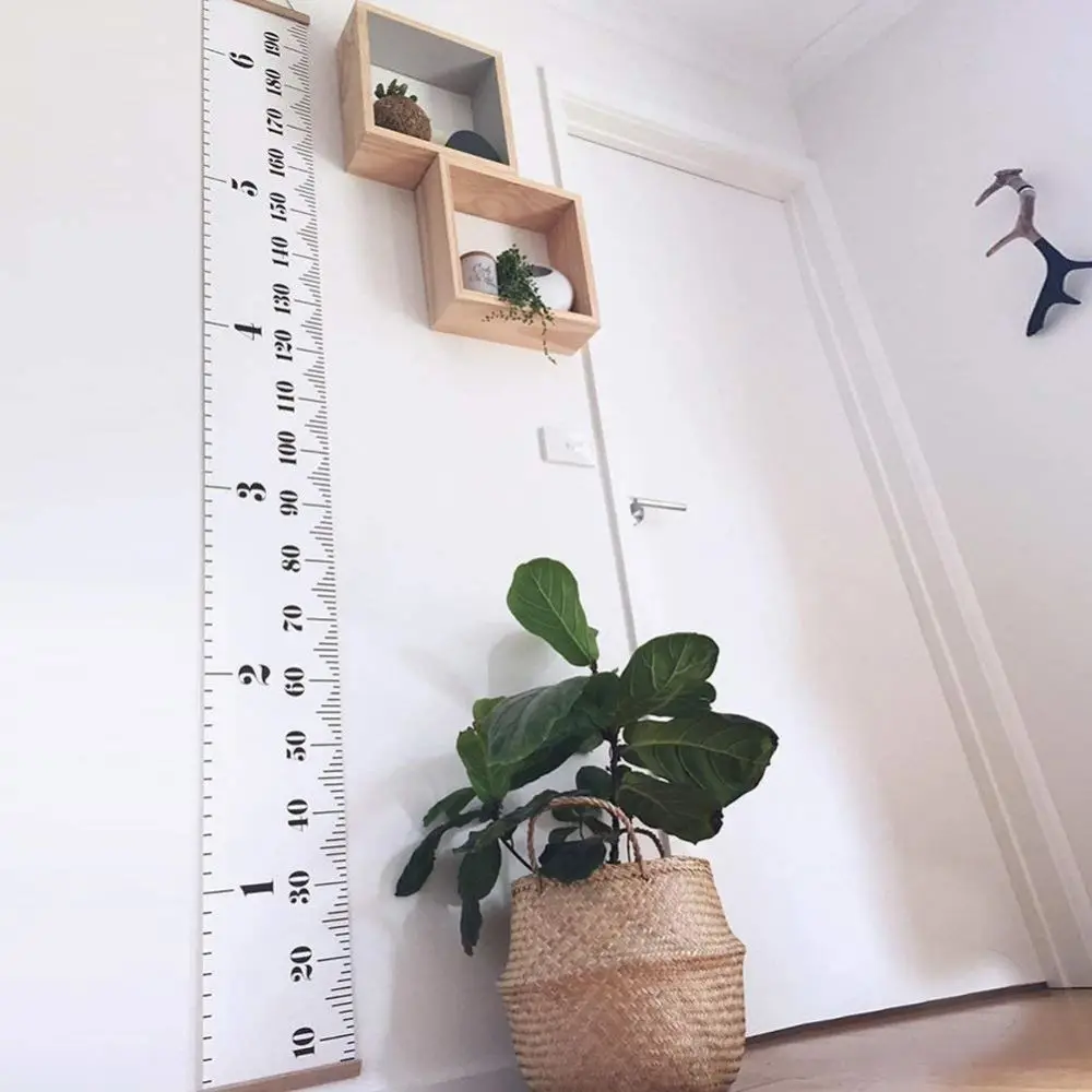 1pc Handing Ruler Wall Decor for Kids,Baby Growth Height Chart, Canvas Removable Height Growth Chart ,Children's Room Decor