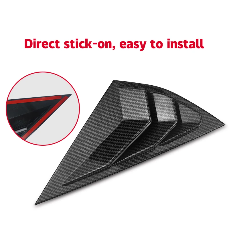 Car Side Window Louver Window Louvers Mustang Mach E Rear Side Window Scoop Visor Cover Accessories ABS