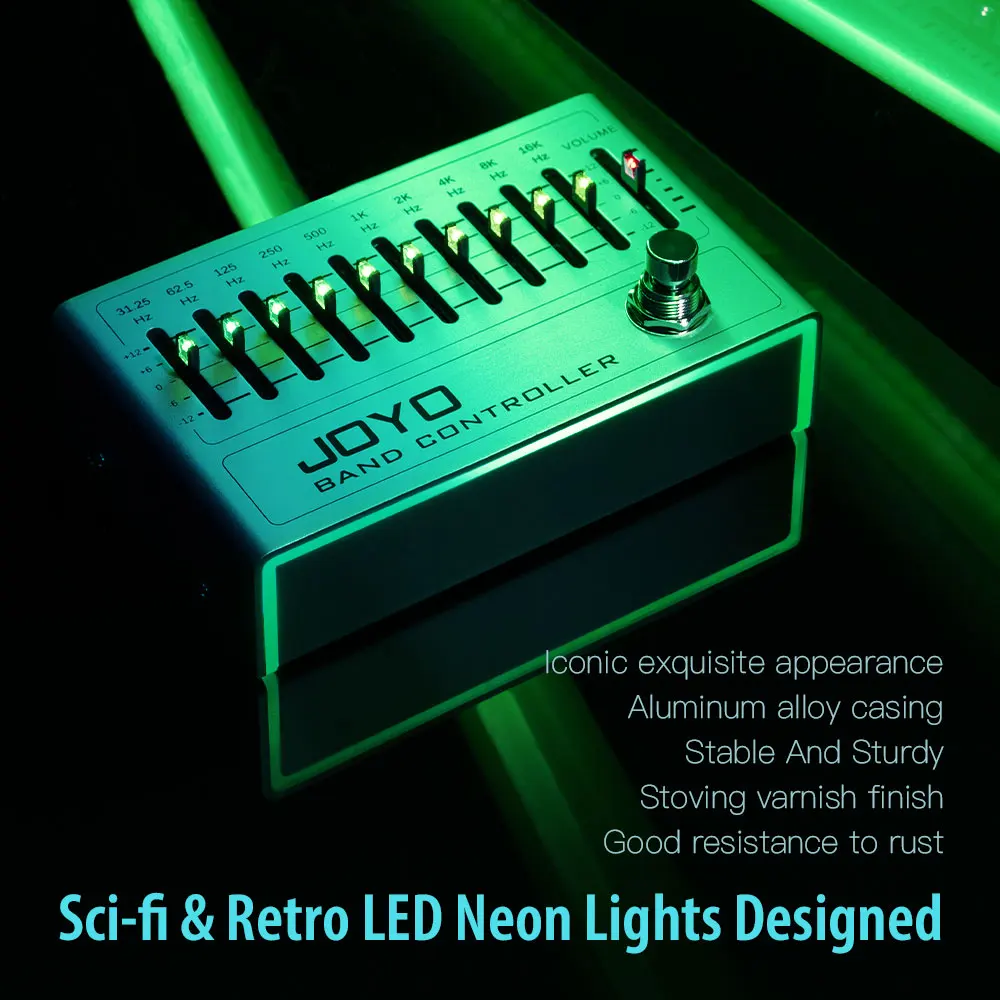 R-12 BAND CONTROLLER 10 Band EQ Guitar Pedal Support ±12dB Boost Ranges from 31.
