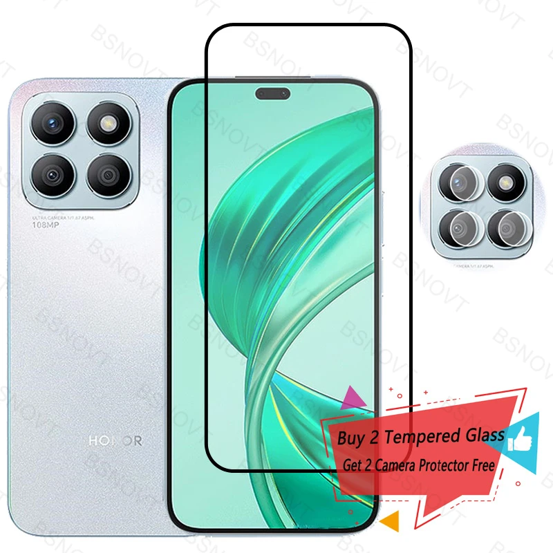 Full Cover Glue Glass Per Honor X8B Screen Protector Vetro Temperato Per Honor X8B Glass Per Honor X8B X8 B Obiettivo Della Fotocamera 6.7 Pollici