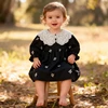 Autumn 2025 New Party Dress 2-6Yrs Girl Sister Dress Long Sleeved Kids Clothes Cotton Printed Embroidery Kids Princess Dresses