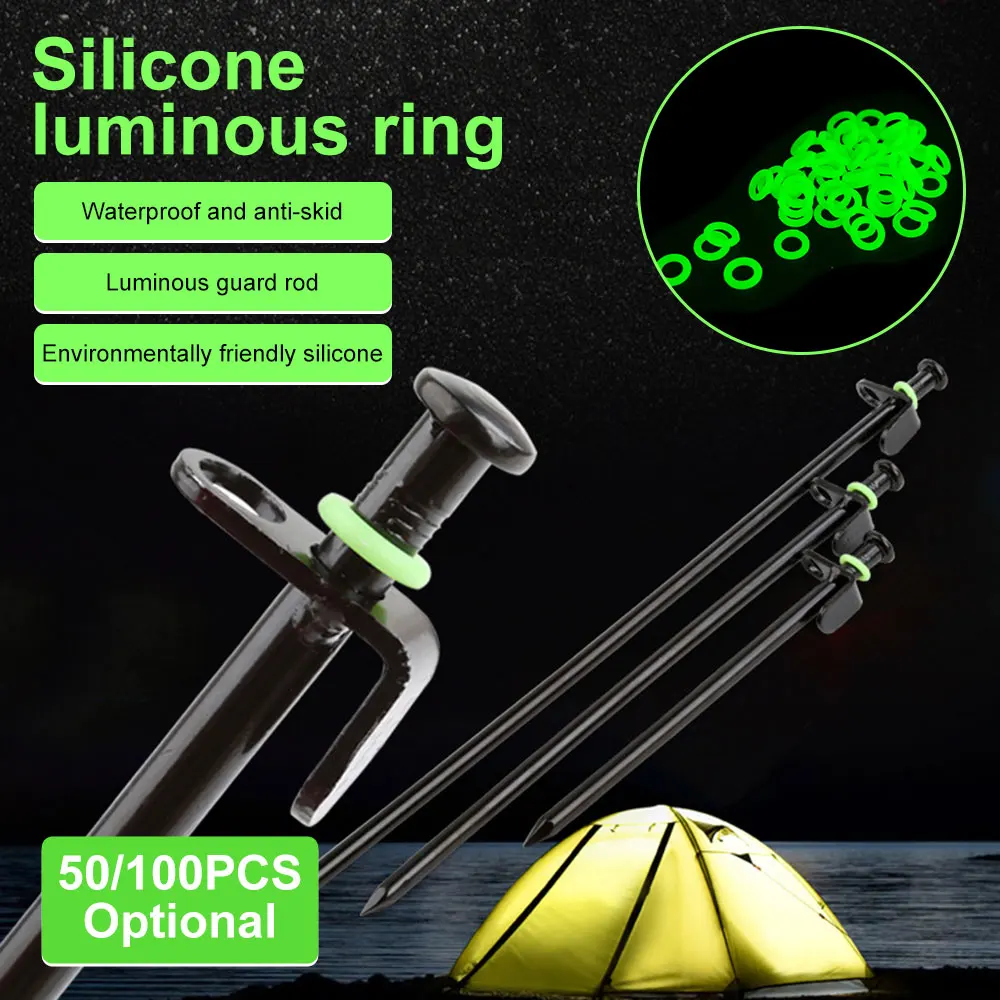 

Silicone Luminous Tent Ground Nail Ring O-shaped Multi-functional Fluorescent Ring Outdoor Camping Tent Sky Curtain Accessories