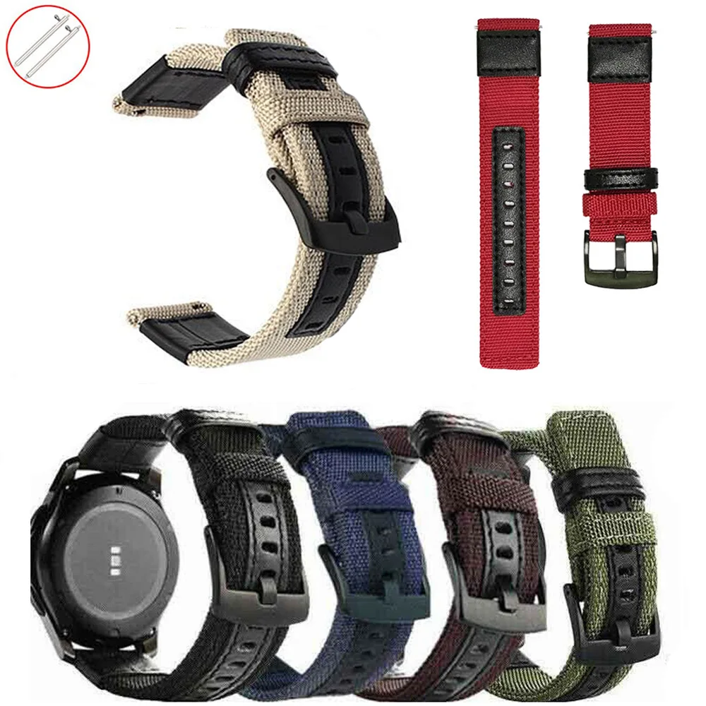 

24MM Canvas Straps For Suunto 9 7 Baro/Suunto D5 Spartan Sport Wrist HR/Baro Smart Watch Band Nylon Bracelets Correa Wristband