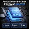 ACEMAGIC AX15 Intel Twin Lake-N150 15.6" Ultra Slim 5000 mAh Laptop 16GB LPDDR4 Ram 512GB Rom Windows 11 BT5.0 Wifi 6 Notebook 2