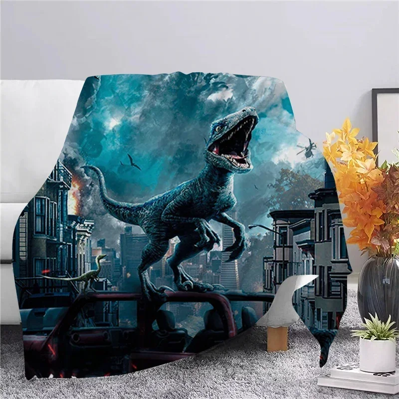 Jurassic Dinosaur Flannel Blanket 3D Print Child Adult Quilt Throws Blanket Sofa Travel Student Blanket Drop Shipping Queen Size