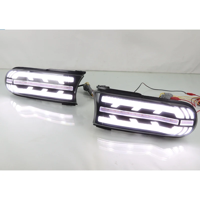 

12V Car Dynamic Turn Signal Function DRL Lamp LED Daytime Running Light For-Toyota FJ Land Cruiser 2007-2022