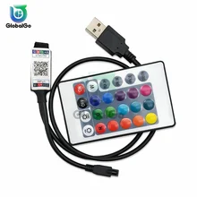 

Remote Control LED Light Bar Mini Bluetooth RGB Remote USB Controller + 24 Key For Led Light Strip Controller