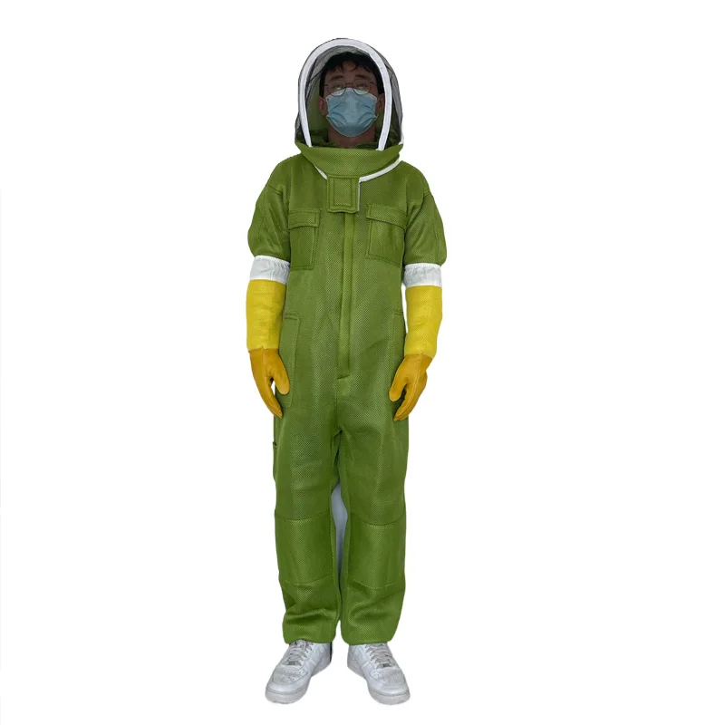 Beekeeper 3D Breathable Cloth Protection Long Sleeve Coverall Gloves Suit Extra Beekeeping Bee Farm Tools Supplies