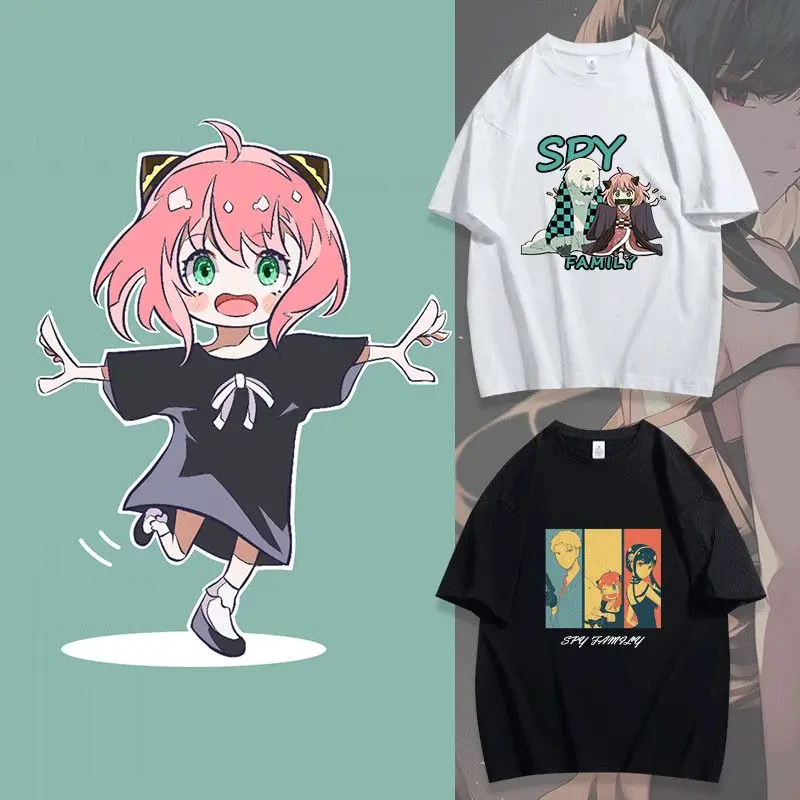 

SPY X FAMILY Clothing Around Anya Forger Unisex T-shirt Short Sleeve Summer Cotton Top Free Shipping