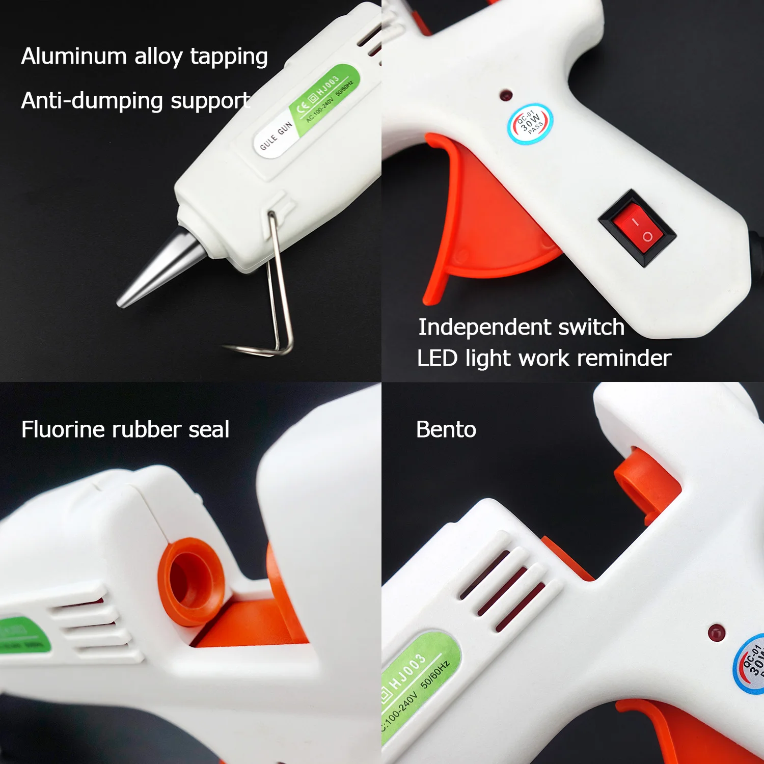 40W Glue Gun Set Electric Heat Hot Melt Crafts Repair Tool Professional DIY 110-240V 40W Gift