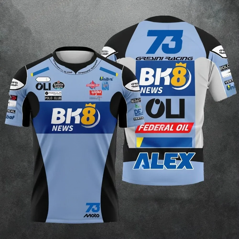 Summer 2025 new racing suit sports casual T-shirt Alex Marquez # 73 breathable fast short sleeved T-shirt for both men and women