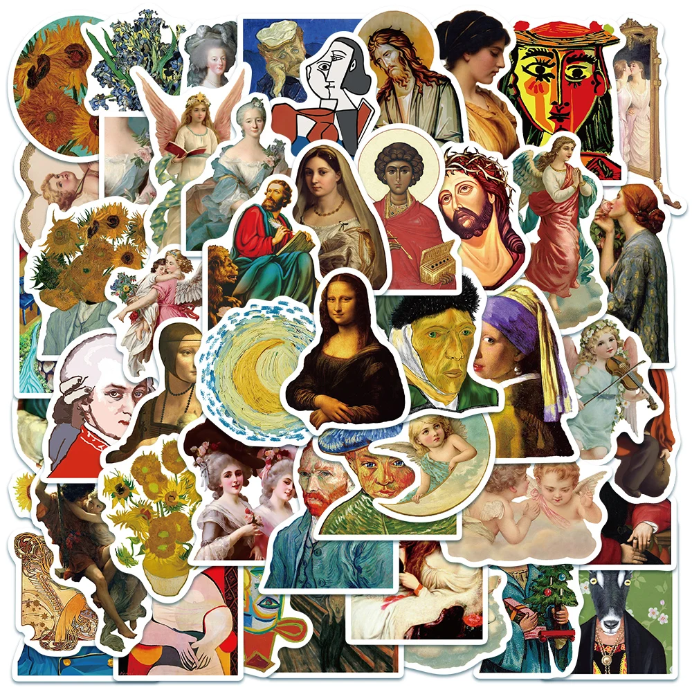 

10/50Pcs Art Painting Stickers Aesthetic Graffiti Decals Vinyl Waterproof Laptop Luggage Notebook Fridge Scrapbook Phone Sticker