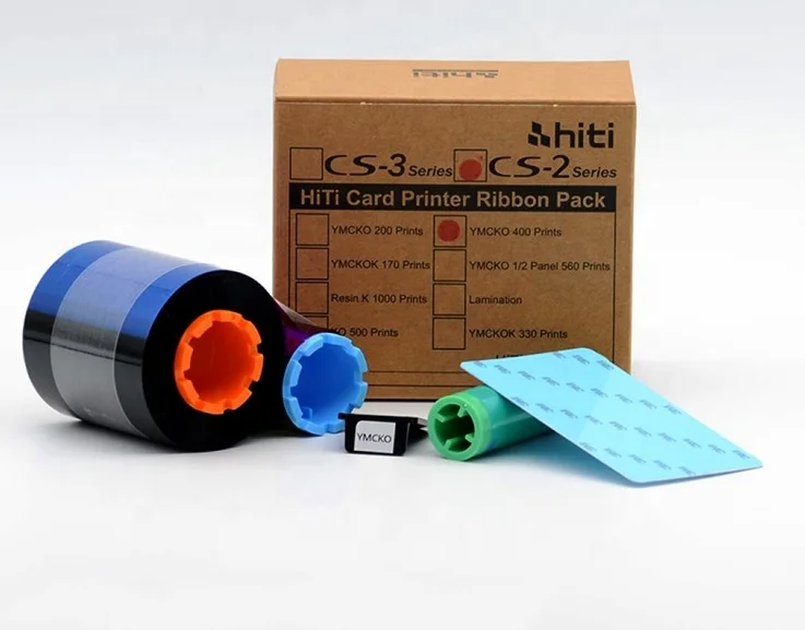 

2022 Compatible Hiti CS-200e Ymcko Ribbon Card Printer Color Ribbons 400 Prints