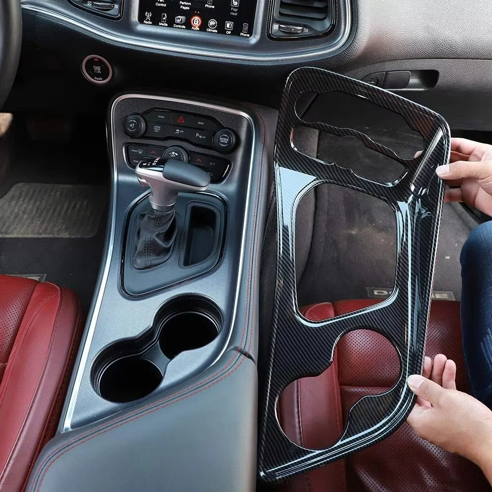 Auto Interior Center Konsole Getriebe Shift Panel Dekoration Abdeckung Aufkleber Für Dodge Challenger 2015-2022 Getriebe Shift Griff Aufkleber – Detail 8