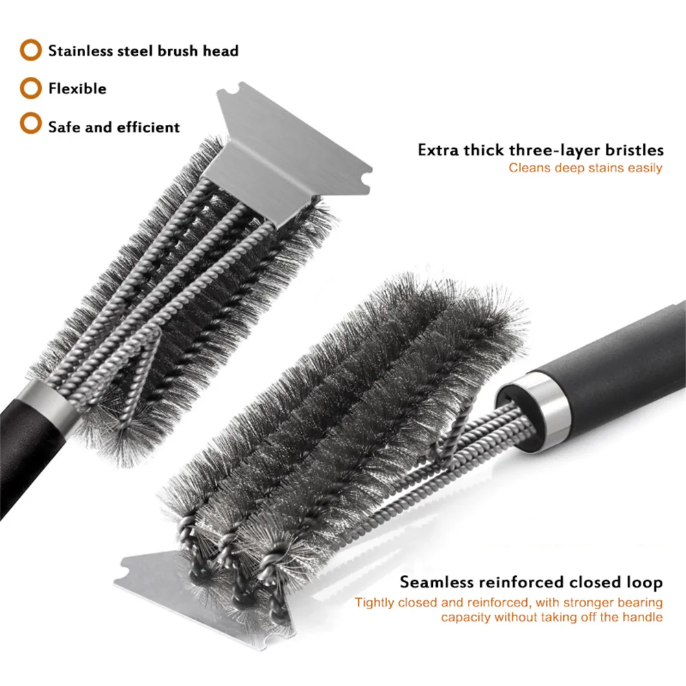 Universal Spring Practical Kitchen Cleaning Brush Not Easy To Rust Steel Wire Durable Household Barbecue Portable Wear-resistant