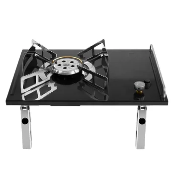 Fornello a gas da campeggio esterno Fornello per barbecue pieghevole portatile Campeggio Picnic Escursionismo Cucina Forno a gas Bruciatore Attrezzatura da campeggio