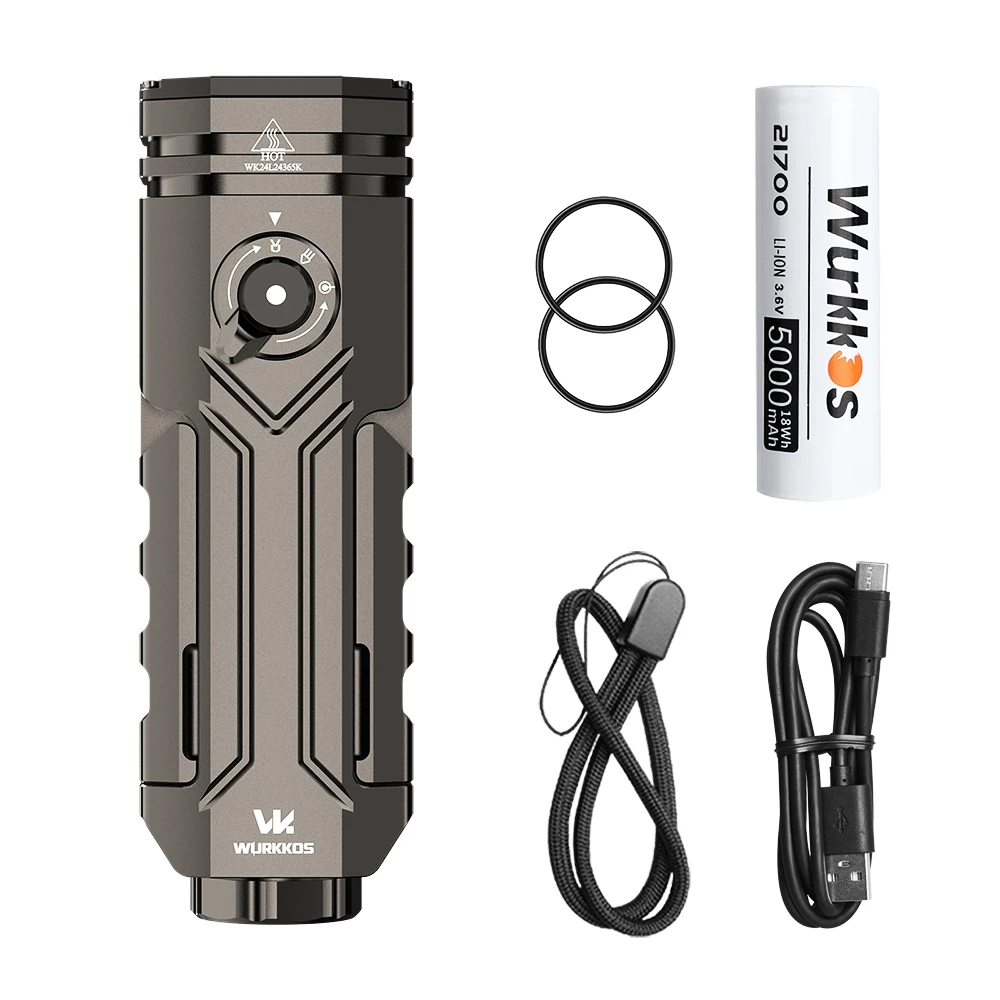 Wurkkos HD02 Flashlight 3200Lumen LED Camping Light, Rechargeable, Magnetic Flashlight, Folding Lantern, Camping & Emergency Use
