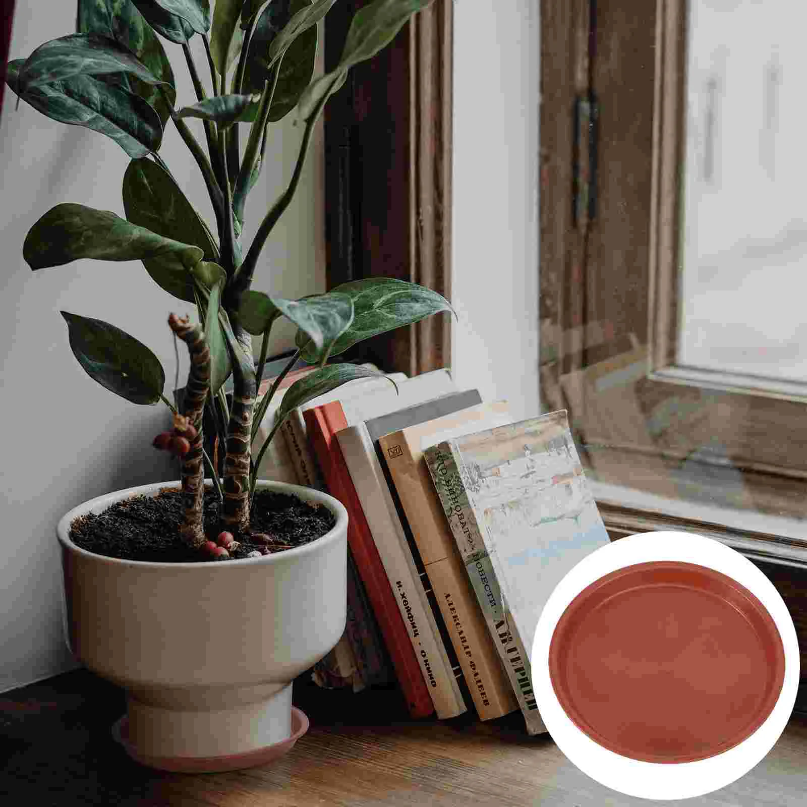 

Plastic Flowerpot Drip Tray Plant Pot Saucer for Fleshiness Planter Garden Balcony - Type (Red)