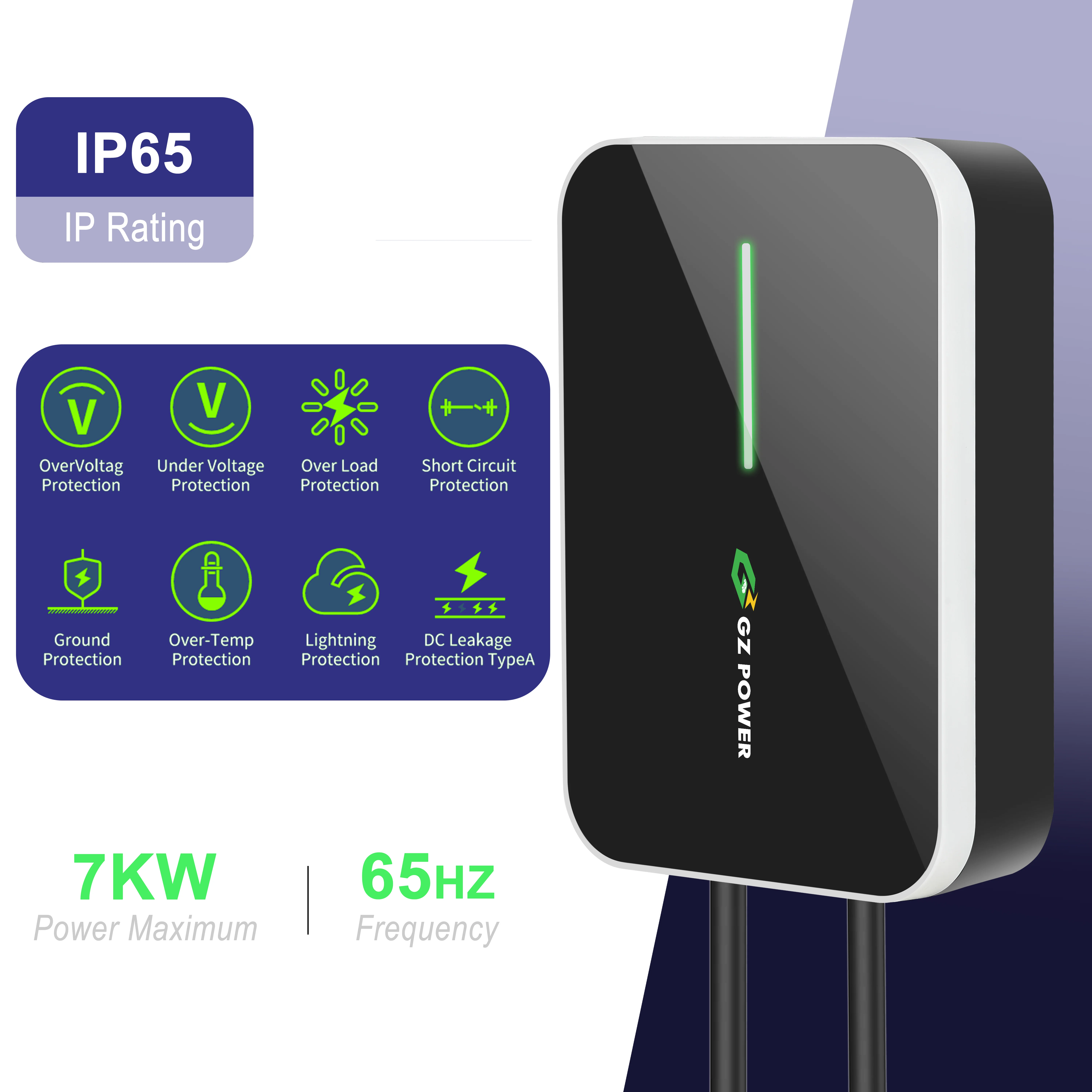 자동차 배터리 충전용 전기 자동차 충전기 스테이션, 32A 타입 2 충전기, 7kw, 220v 플러그 및 충전, 220V Evse Ev 충전기