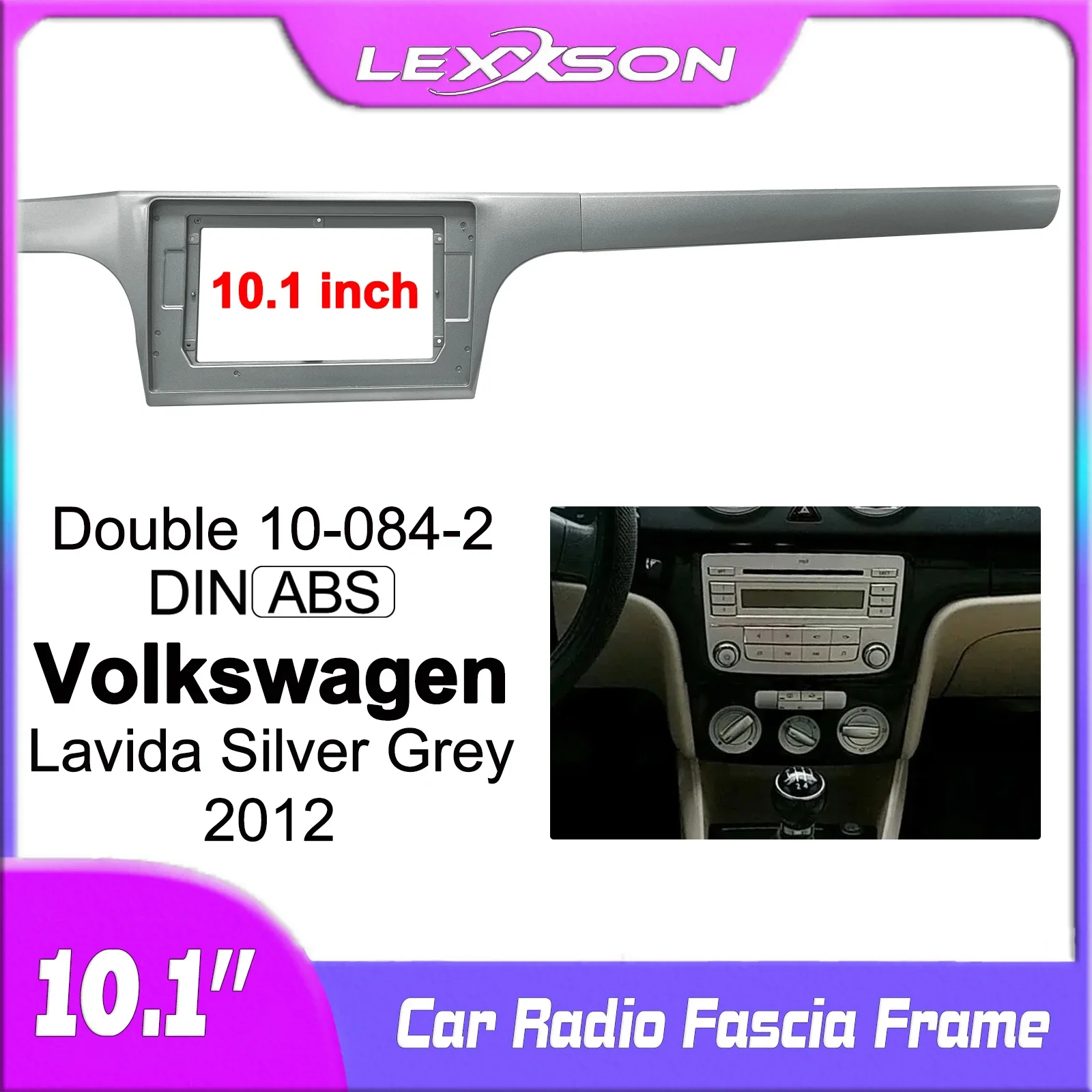 

Fits 10.1 Inch Car Radio DVD Frame For Volkswagen Lavida 2012 2 Din Automotive Audio Fascia Framework Panel Dash Fitting Kits
