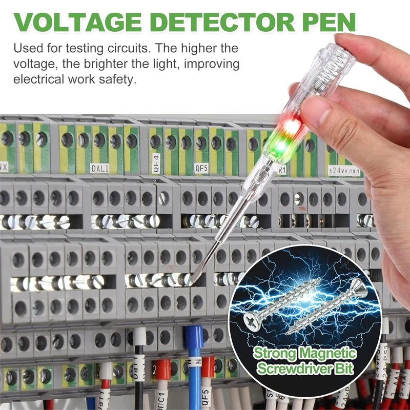 지능형 유도 전원 공급 장치 전압 감지기 표시등이 있는 전압 회로 테스트 펜 전기 드라이버