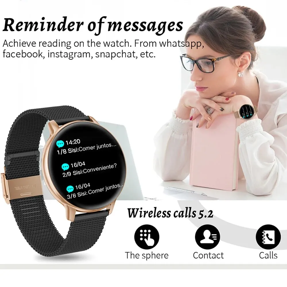 LIGE Fashion Smartwatch For Men Women Bluetooth Call Waterproof Sports Fitness Watches Blood Oxygen Healthy Women Smartwatch Man