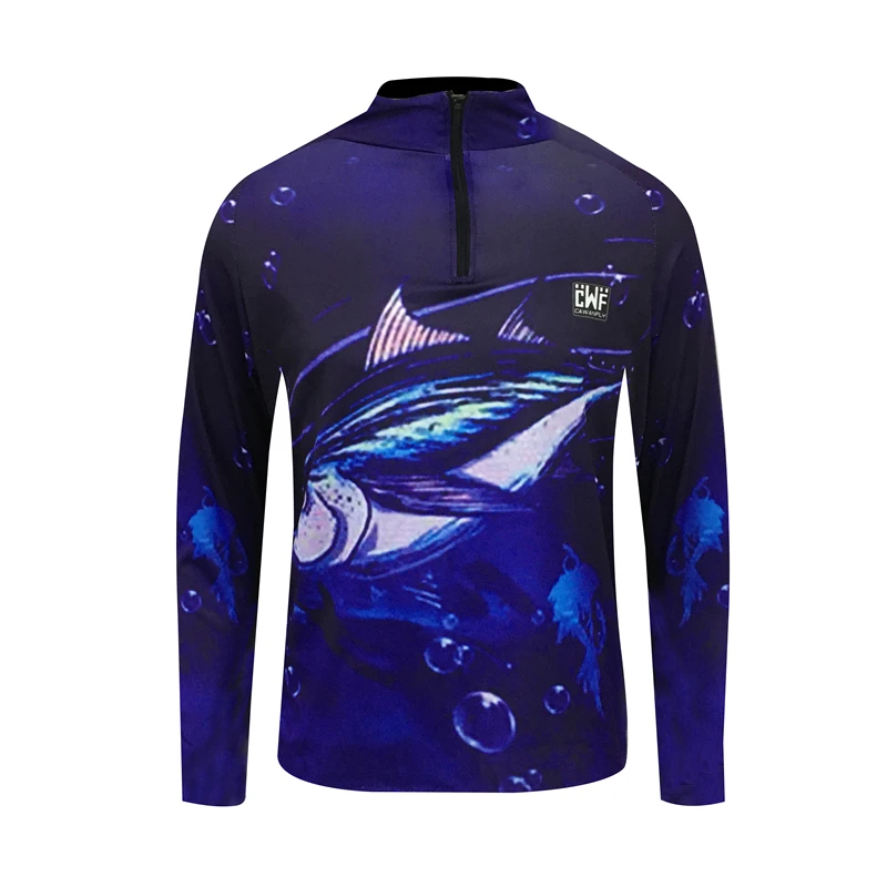 Fishing Shirts Polyester Print Sublimation Quick Dry Wears Clothes Long  Sleeve Jerseys Custom Anti-UV Breathable Sportswear - AliExpress
