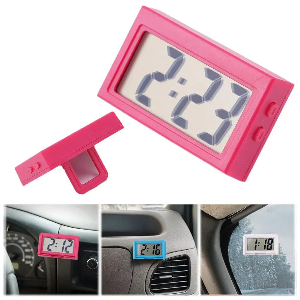 

Mini Electronic Car Dashboard Digital Clock Time Day Silent Portable Car Display Children's Clock Student Desktop Accessori V9I3