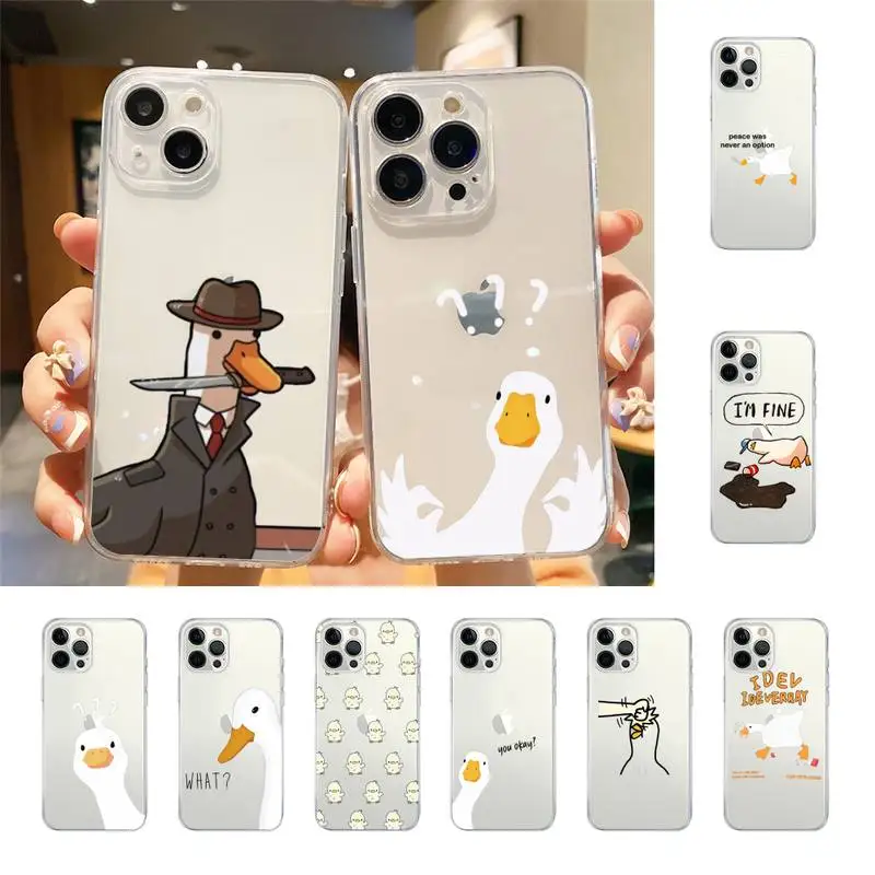 Untitled Goose Game Duck Gamedoutful Duck Phone Case Per Iphone 7 8 Plus X Xr Xs 11 12 13 14 15 Mini Promax Case