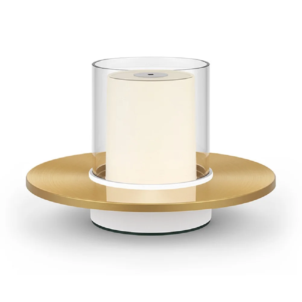 

Smart Led Table Candle Lamp, Dimmable Touch Control/Infrared Sensing Dimming, Type C/USB Charging, Gold, Bedside Nightstand Lamp