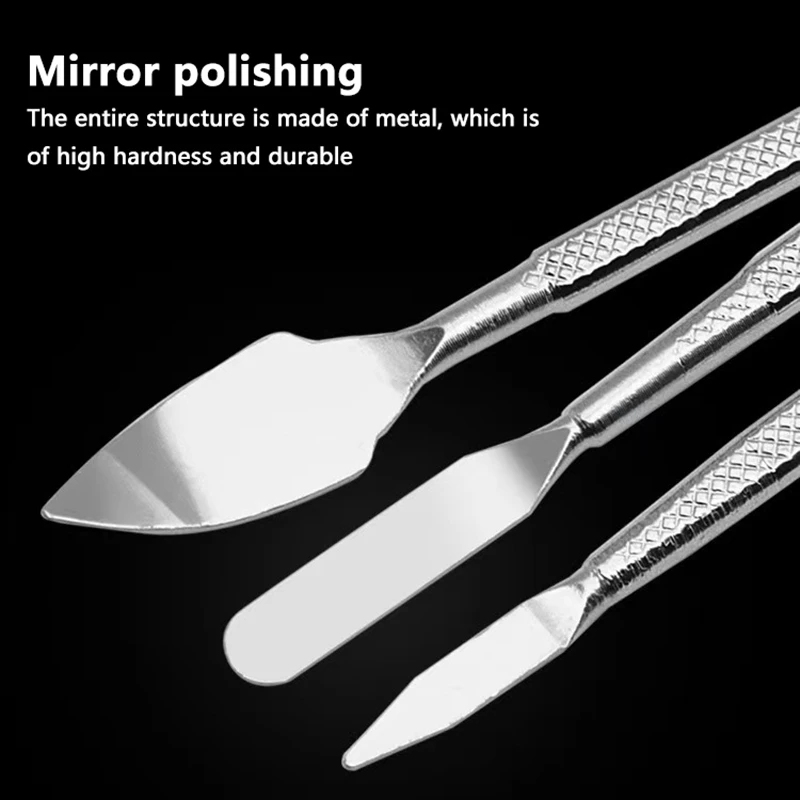 Kit di 3 attrezzi manuali per l'apertura di smartphone, spudger in metallo, strumenti di smontaggio e riparazione per tablet PC e cellulari APPLE, nuovo. - Image 4