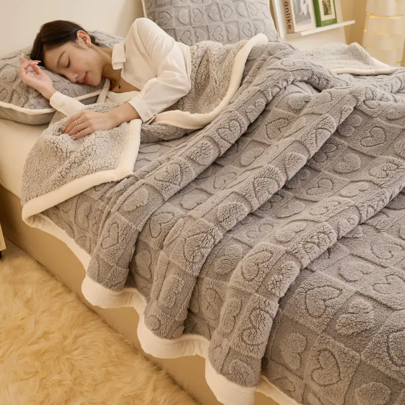 DoublesidedPlushInsulationBlanketSpringAutumnWinterDoubleLayer