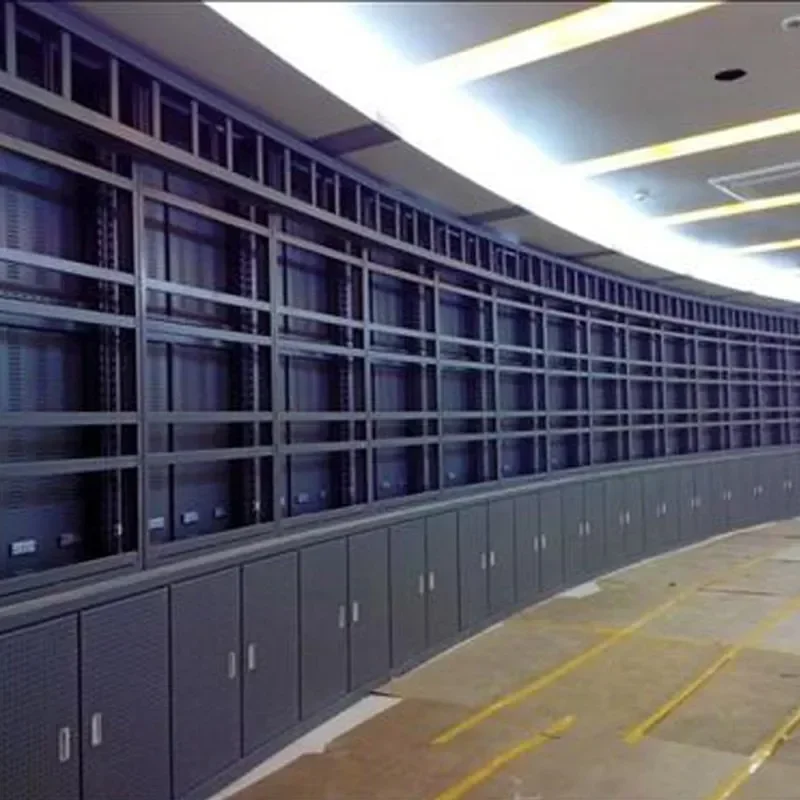 The product can be customized. Floor splicing cabinet TV wall screen bracket