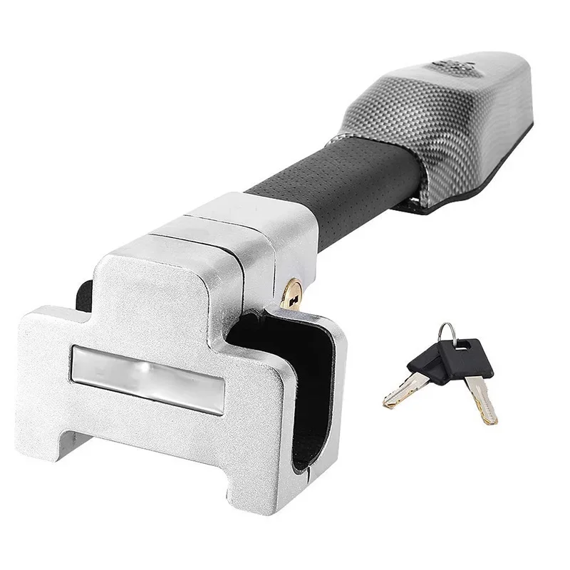 Steering Wheel Lock Universal Car Steering Wheel Lock Security Car Anti Theft Safety Alarm Lock Retractable Protection T-Locks Accessories