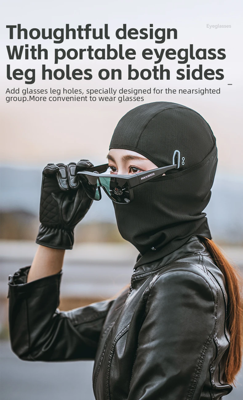 ROCKBROS Fahrrad-Vollgesichtsmaske für Frühling, Sommer, Herbst, Winter, Herren und Damen, Anti-UV-Sonnenschutz, Fahrrad, Radfahren, Mütze, Schals, Maske – Detail 10