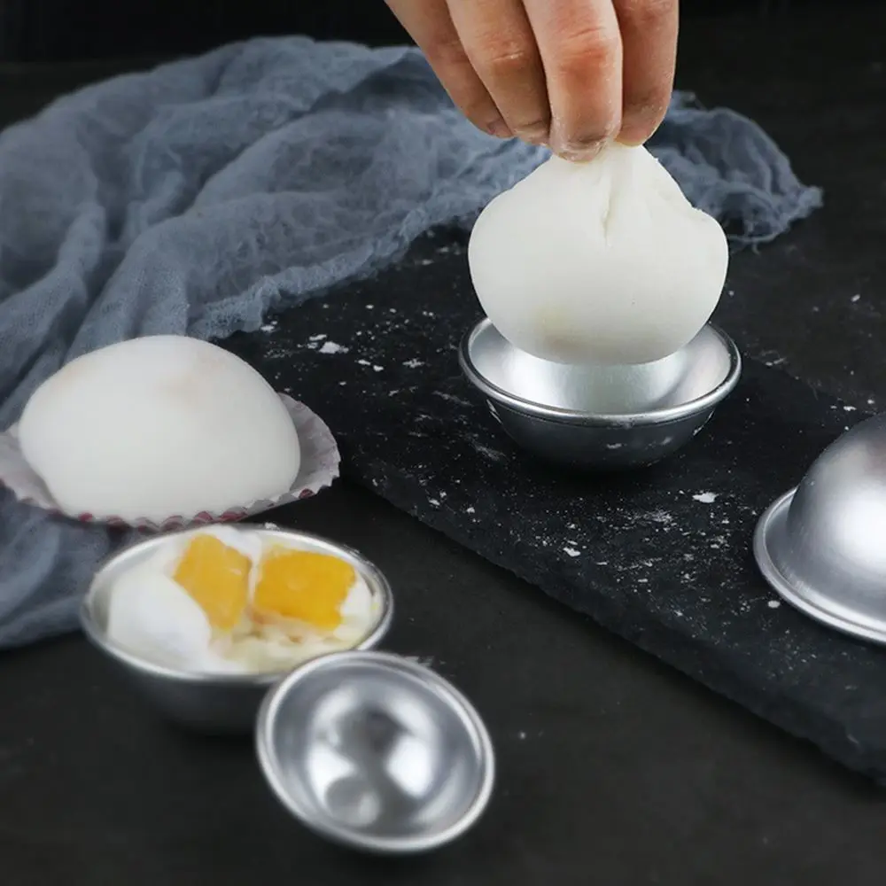 Description Picture 6 of itemAluminium Alloy Daifuku Dessert Mould Half Round 3D Mochi Mold Snowball Dessert Sphere Bath Cake Pastry Mould Home Kitchen Tool
