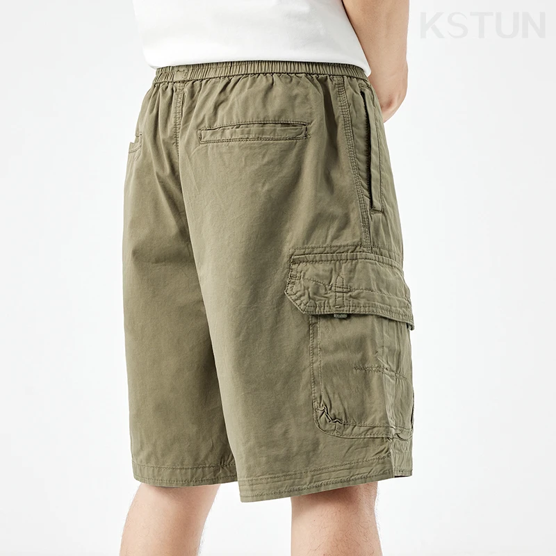 Men's Casual Cargo Shorts Man Overalls Beach Sports Loose Fit Outdoor High Street Male Short Pants