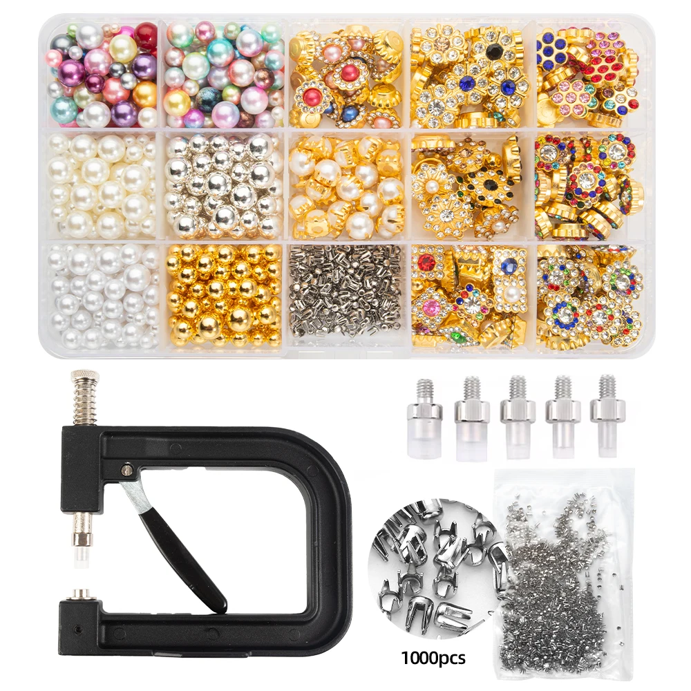 Pearl Tools Set Hand Pearl Setting Machine Plastic Beads Rivet