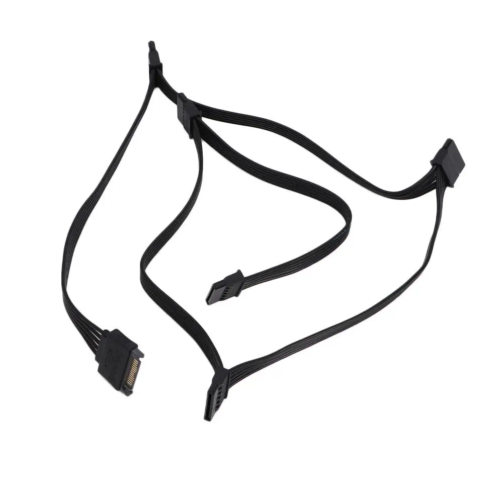 

DIY черный разветвитель, конвертер, кабель питания, шнур питания, 1 штекер-5 гнездовой разветвитель, Кабель-адаптер SATA 1 на 5