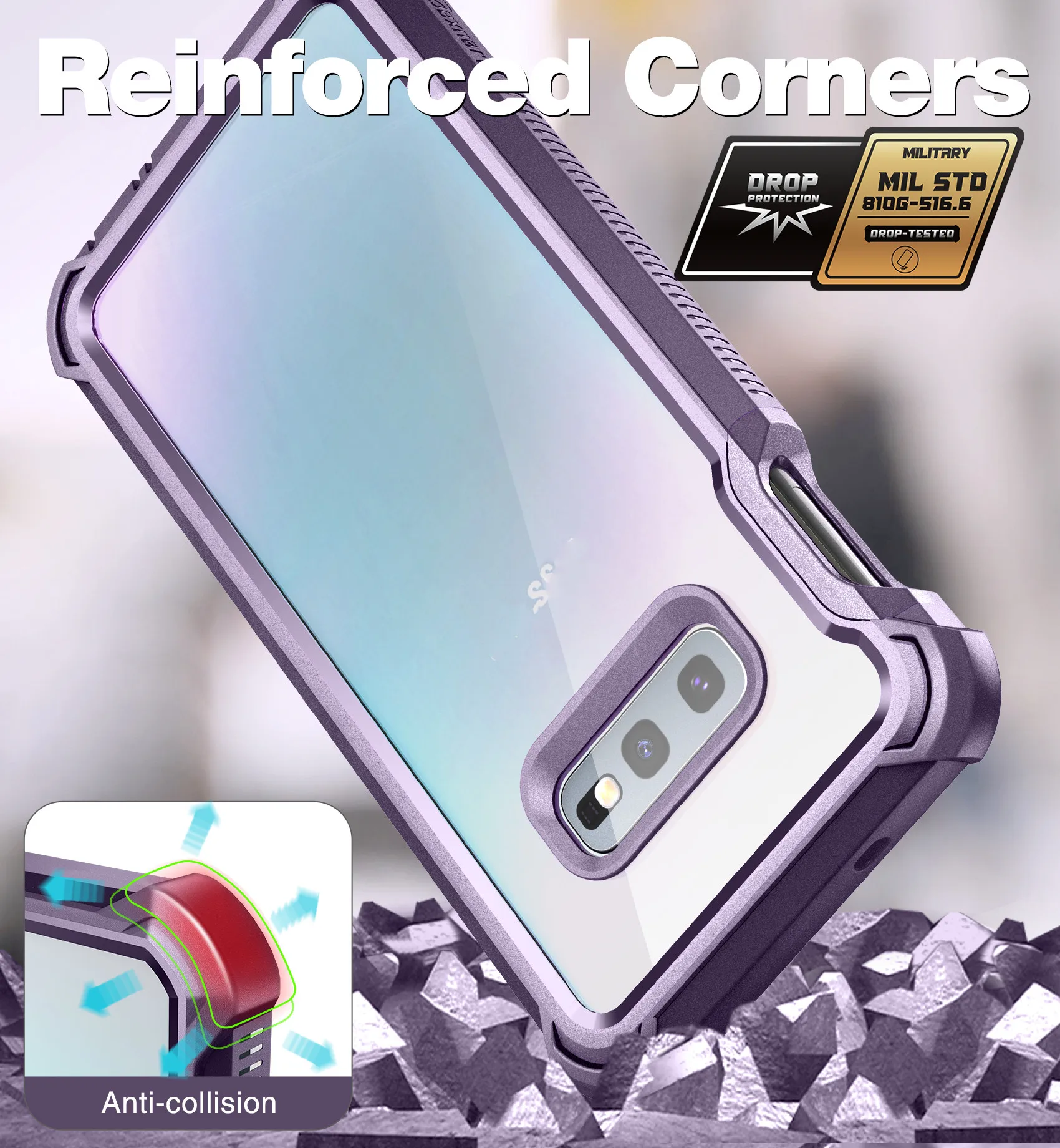 Clear Rugged Full-Body Protective Shockproof Bumper Cover Case